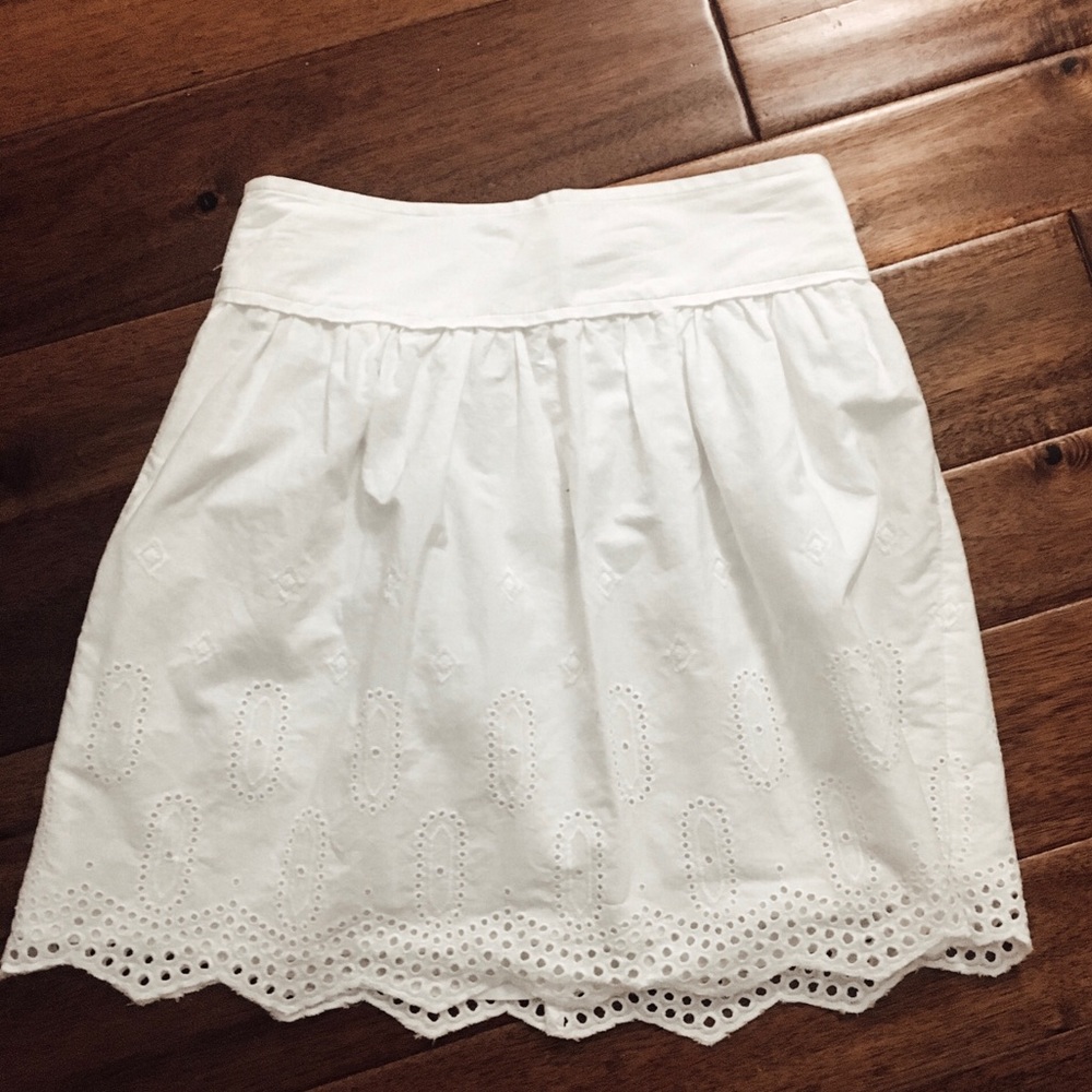 White Embroidered Skirt
